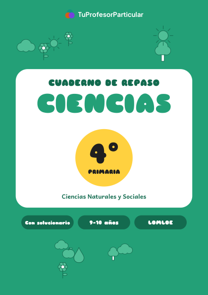 Portada de Cuaderno de repaso de Ciencias · 4º de Primaria