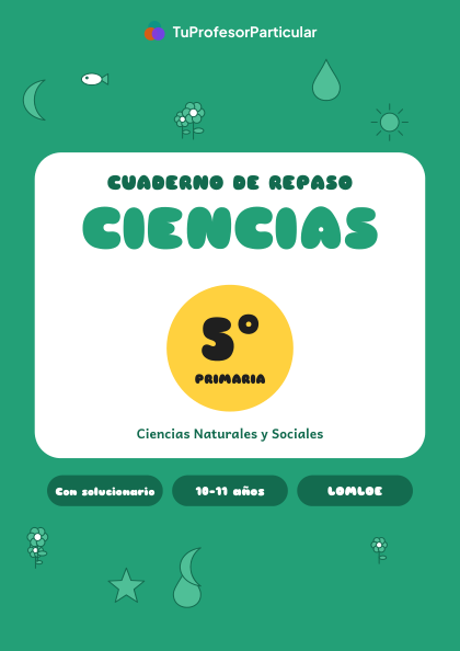 Portada de Cuaderno de repaso de Ciencias · 5º de Primaria