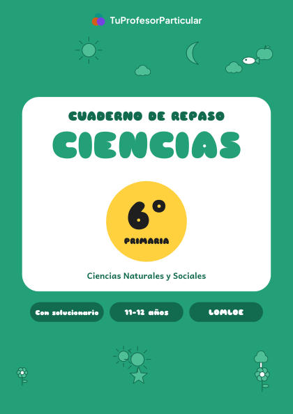 Portada de Cuaderno de repaso de Ciencias · 6º de Primaria