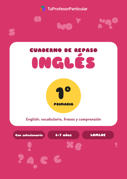 Portada de Cuaderno de repaso de Inglés · 1º de Primaria