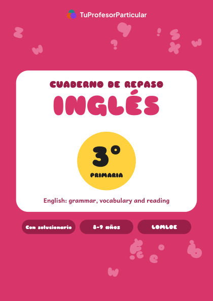Portada de Cuaderno de repaso de Inglés · 3º de Primaria