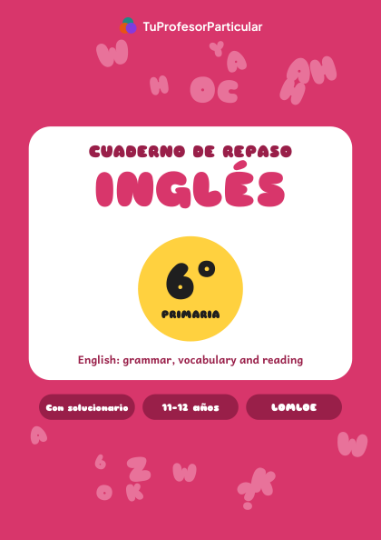 Portada de Cuaderno de repaso de Inglés · 6º de Primaria