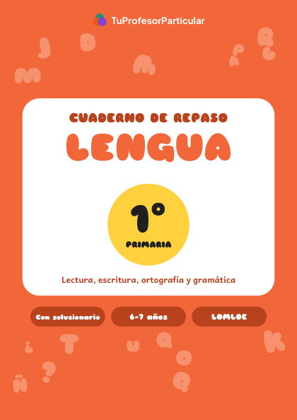 Portada de Cuaderno de repaso de Lengua · 1º de Primaria