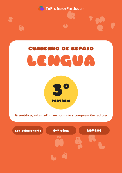 Portada de Cuaderno de repaso de Lengua · 3º de Primaria