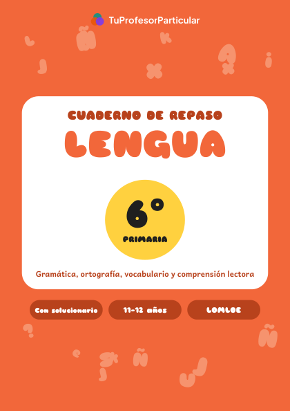 Portada de Cuaderno de repaso de Lengua · 6º de Primaria
