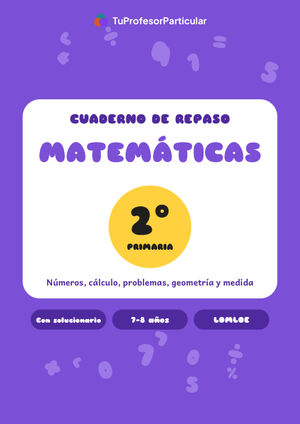 Portada de Cuaderno de repaso de Matemáticas · 2º de Primaria