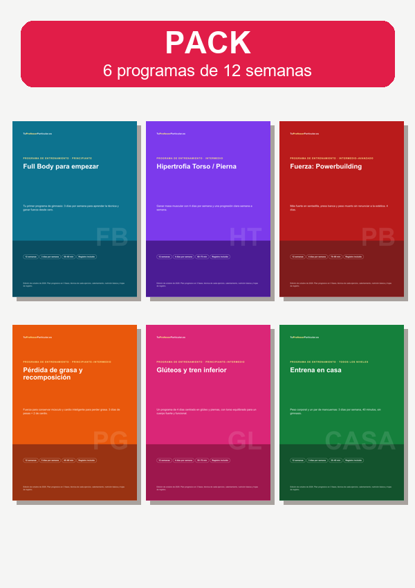 Portada de Pack de los 6 programas de entrenamiento