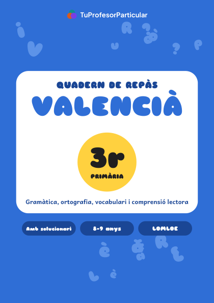 Portada de Quadern de repàs de Valencià · 3r de Primària