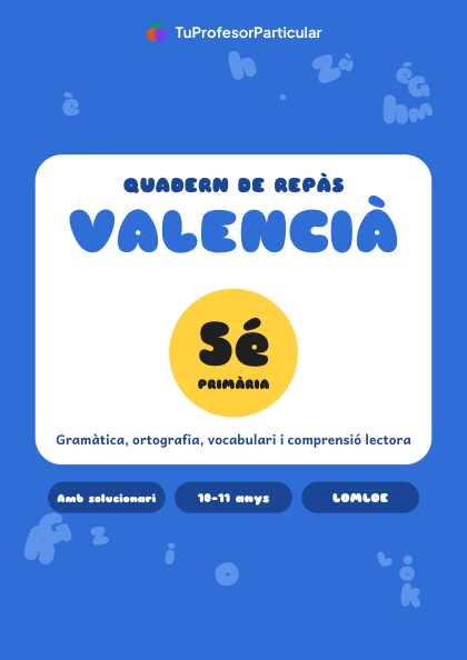 Portada de Quadern de repàs de Valencià · 5é de Primària